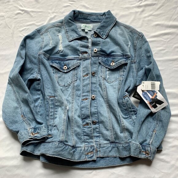 RE Generation by Celebrity Pink Denim Jean Jacket New XL - Picture 1 of 7